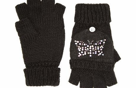 Dorothy Perkins Womens Black Fingerless Gloves- Black DP11118510