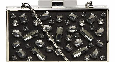 Dorothy Perkins Womens Black hard clutch bag- Black DP35225810