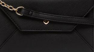 Dorothy Perkins Womens Black heart crossbody- Black DP18400501