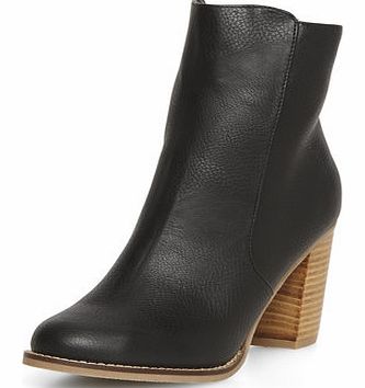 Womens Black heeled ankle boots- Black DP22245801
