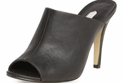 Dorothy Perkins Womens Black high mule court shoes- Black