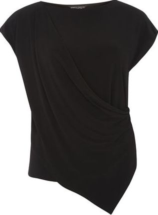 Dorothy Perkins, 1134[^]262015000708879 Womens Black Jersey Wrap Top- Black DP05608501