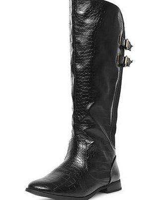 Dorothy Perkins Womens Black knee-high boots- Black DP22264001