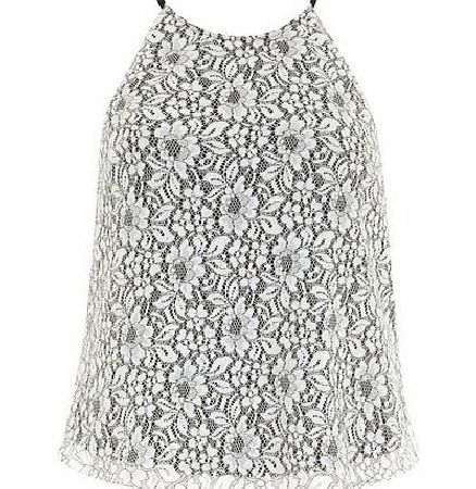 Dorothy Perkins Womens Black Lace Cami Top- Black DP05536001