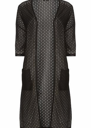 Dorothy Perkins Womens Black Lace Kimono- Black DP56410710