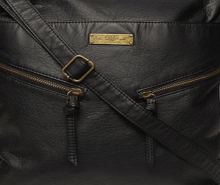 Dorothy Perkins Womens Black large diagonal crossbody bag- Black