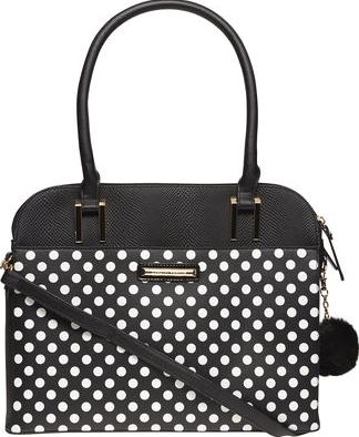 Dorothy Perkins, 1134[^]262015000711762 Womens Black large spot tote bag- Black DP18420401