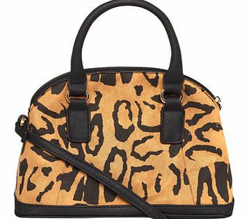 Dorothy Perkins Womens Black leopard print mini panel bowler