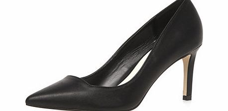 Dorothy Perkins Womens Black mid height pointed court shoes-