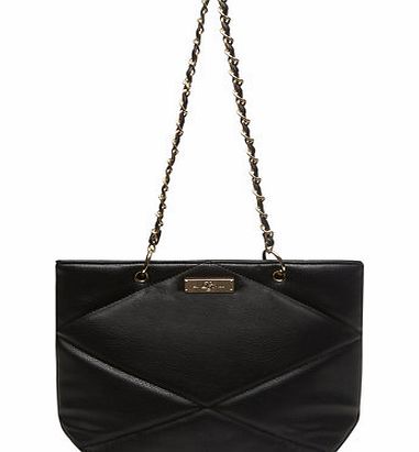 Dorothy Perkins Womens Black mini quilted tote bag- Black