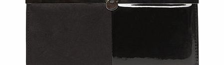Dorothy Perkins Womens Black patent bar top purse- Black