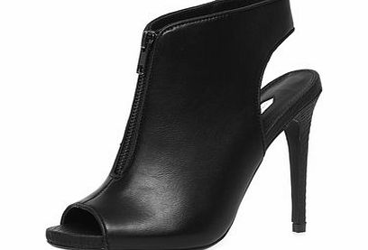 Dorothy Perkins Womens Black peep-toe shoe boots- Black DP22263810