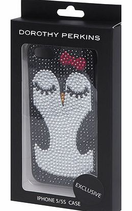 Dorothy Perkins Womens Black Penguin iPhone Cover- Black