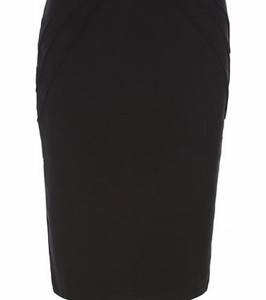 Dorothy Perkins Womens Black Pinstitch Pencil Skirt- Black
