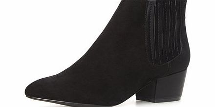 Dorothy Perkins Womens Black point heel gusset boots- Black