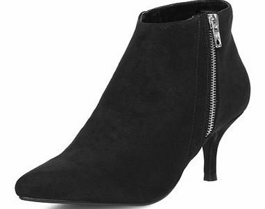 Womens Black pointed ankle boots- Black DP22246201