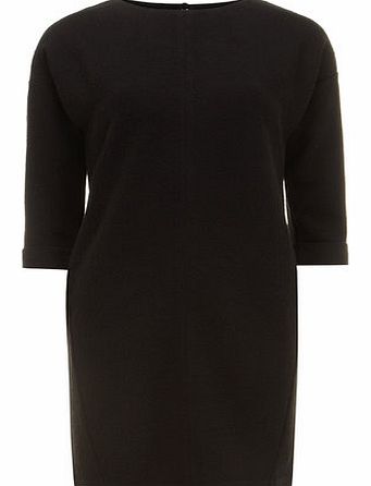 Dorothy Perkins Womens Black Roll Sleeve Shirt Dress- Black