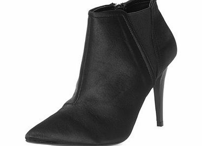 Dorothy Perkins Womens Black satin shoe boots- Black DP22261810