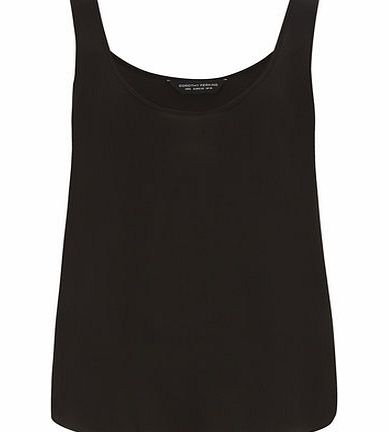 Dorothy Perkins Womens Black Scoop Built Up Cami Top- Black