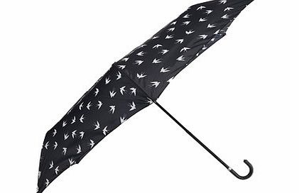 Dorothy Perkins Womens Black Seallow Frill Crook Umbrella- Black