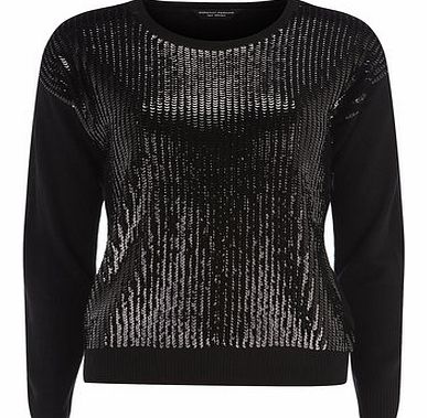 Dorothy Perkins Womens Black Sequin Jumper- Black DP55156501