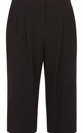 Womens Black Shadow Check Culotte Trousers-