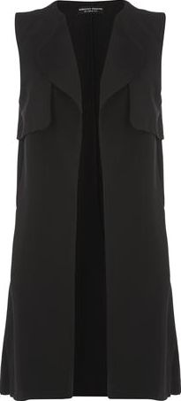 Dorothy Perkins, 1134[^]262015000710549 Womens Black Sleeveless Jacket- Black DP66840801