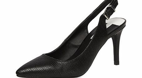 Dorothy Perkins Womens Black slingback pointed court shoes-