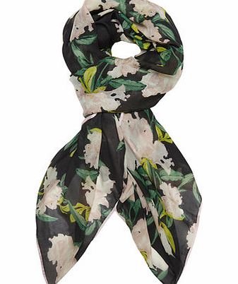 Dorothy Perkins Womens Black Square Chiffon Scarf- Black