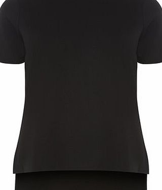 Dorothy Perkins Womens Black Step Hem Tee- Black DP05541510