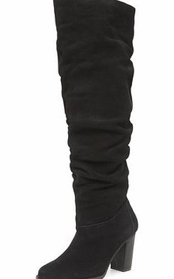 Dorothy Perkins Womens Black suede heeled boots- Black DP22290601