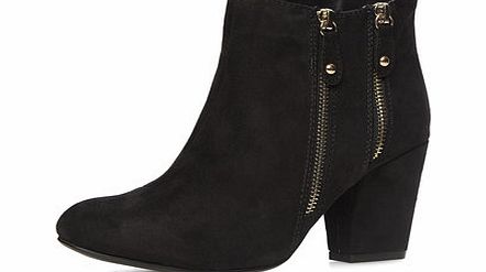 Dorothy Perkins Womens Black suedette ankle boots- Black