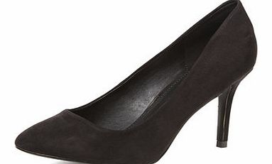 Dorothy Perkins Womens Black suedette mid court shoes- Black
