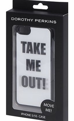 Dorothy Perkins Womens Black Take Me Out iPhone Cover- Black