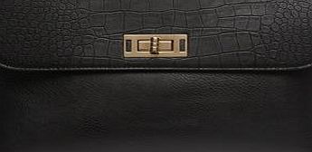 Dorothy Perkins Womens Black tulip clutch bag- Black DP18403401