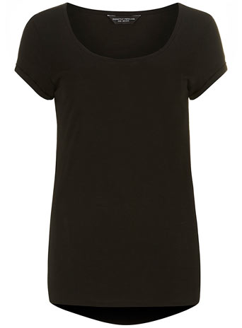 Dorothy Perkins Womens Black turnback cuff tee- Black DP56341210