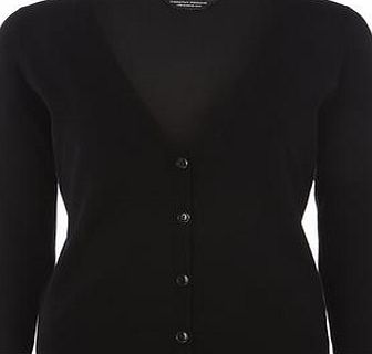 Dorothy Perkins Womens Black V Neck Cardigan- Black DP55313010