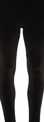 Dorothy Perkins Womens Black velvet basic leggings- Black