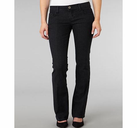 Womens Black wash bootcut jeans- Black DP70138801