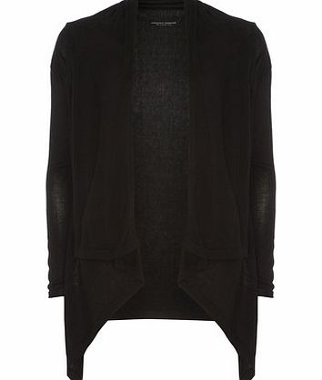 Dorothy Perkins Womens Black Waterfall Cardigan- Black DP55311610