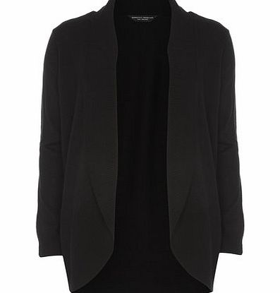 Dorothy Perkins Womens Black Waterfall Rib Texture Knit