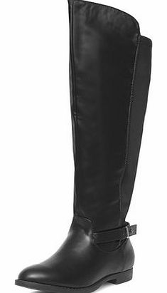 Dorothy Perkins Womens Black wide fit knee boots- Black DP19901501