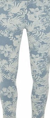 Dorothy Perkins Womens Bleach Tropical Eden Capri- White