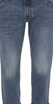Dorothy Perkins Womens Bleach Wash Roll Up ``Riley`` Jeans- Blue