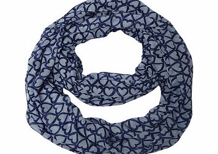 Dorothy Perkins Womens Blu Heart Snood- Blue DP11144910