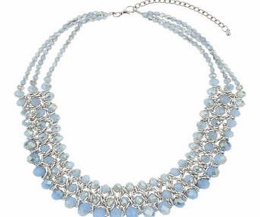 Dorothy Perkins Womens Blue Bead Chain Necklace- Blue DP49814401