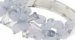 Dorothy Perkins Womens Blue Beaded Flower Bracelet- Blue
