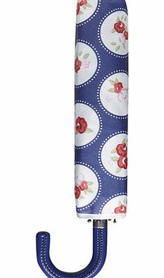 Dorothy Perkins Womens Blue Dot Crook Umbrella- Blue DP11136410