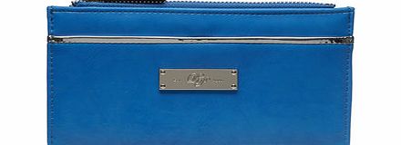 Dorothy Perkins Womens Blue double zip purse- Blue DP18403910
