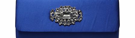 Dorothy Perkins Womens Blue Embellished Clutch Bag- Blue